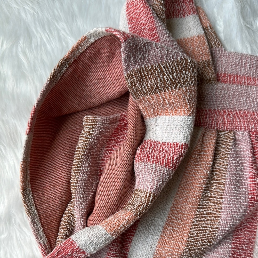 Madewell Pink and Tan Flutter Sleeve Blouse - Picture 6 of 9